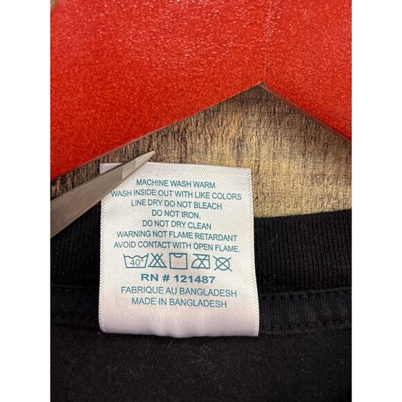 I Love NY Black T-Shirt Large Rafia Tees 100% Cotton Made In Bangladesh - Picture 4 of 7